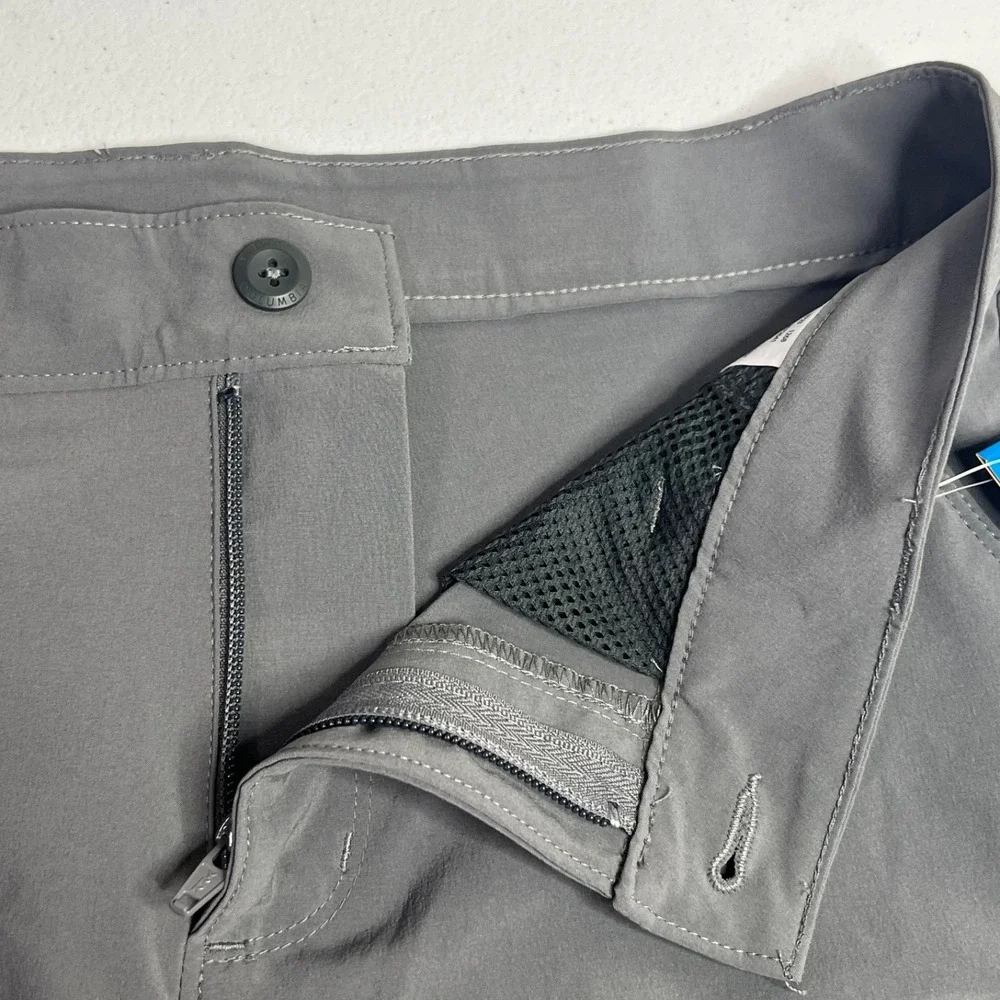 Columbia Narrows Pointe Shorts Mens 30 Gray Stretch Omni Shade Hiking Active NEW